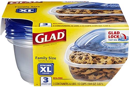Food Storage Containers - Family Sized Container - 104 Ounces - 3 Containers