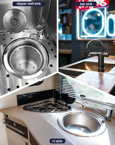 2-inch rv Sink Drain Kit, Bar Sink Drain Strainer Basket Assembly 2 PCS