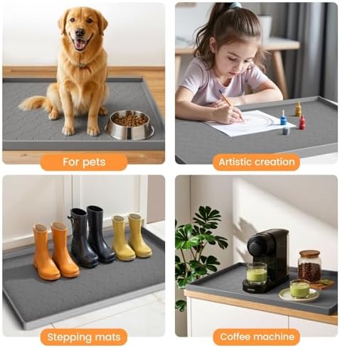 Under Sink Mat 31" x 22" Waterproof Silicone Cabinet Kitchen Liner
