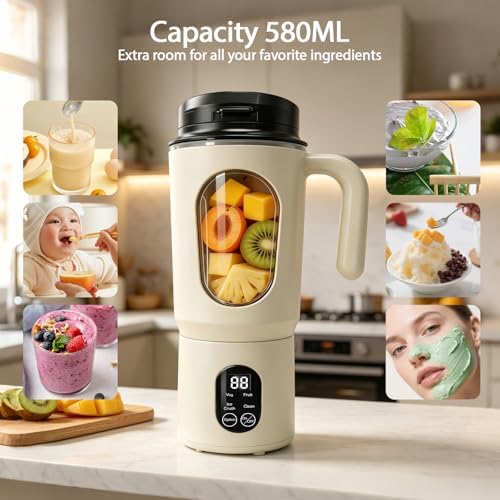 Portable Blender for Smoothies, 580ML USB-C Rechargeable Personal Blender - Image 6