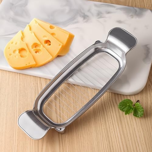 Butter & Cheese Slice Cutter - Stainless Steel Multipurpose Butter and Cheese Cutter Slicer for Evenly Slicing Butter Blocks, Cheeses, Eggs, Non-Stick,Compact & Portable for Home, BBQ, Camping - Image 6