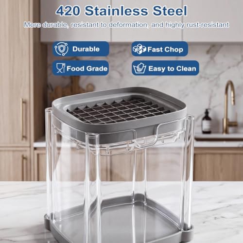 BZONE Commercial Veggie Chopper, 4-Blade Set for Fast Fries - Image 7