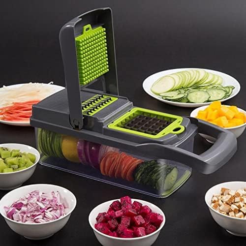 Vegetable Fruit Chopper Onion 4in1 Vegetable Chopper Onion Chopper Food Chopper Manual Spiralizer Salad Chopper Veggie Dicer Veggie Chopper Potato Cutter Onion Dicer Vegetable - Image 7
