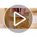 5 Pack Square Glass Pantry Storage Containers with 132 Kitchen Food Pantry Labels - Clear Glass Jars with Airtight Wood Bamboo Lids - Glass Canisters for Cookies, Nuts, Cereal