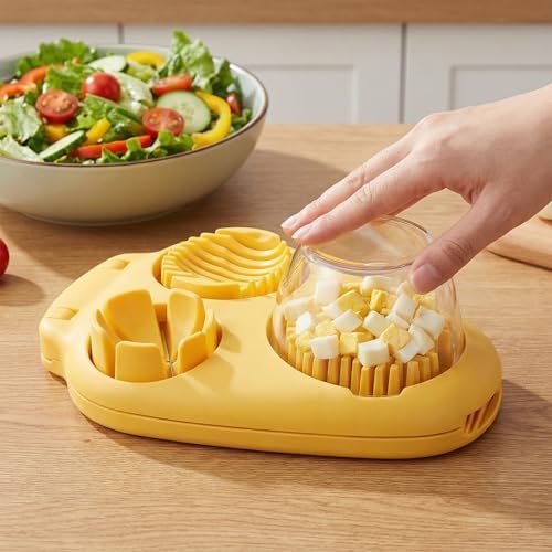 3 In 1 Egg Slicer For Hard Boiled Eggs, Strawberry Slicer Grape Cutter - Image 6