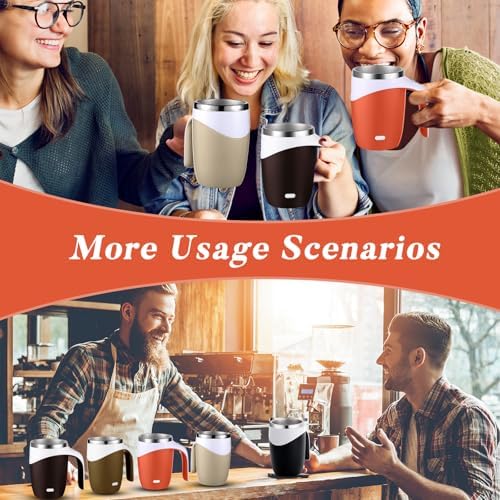 5 Pcs Self Stirring Coffee Mug 13.5oz, Versatile Color