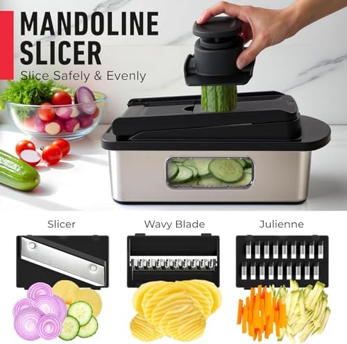 MUELLER HOME Pro-Series 10-in-1 Stainless Steel Multi Vegetable Chopper - Image 6