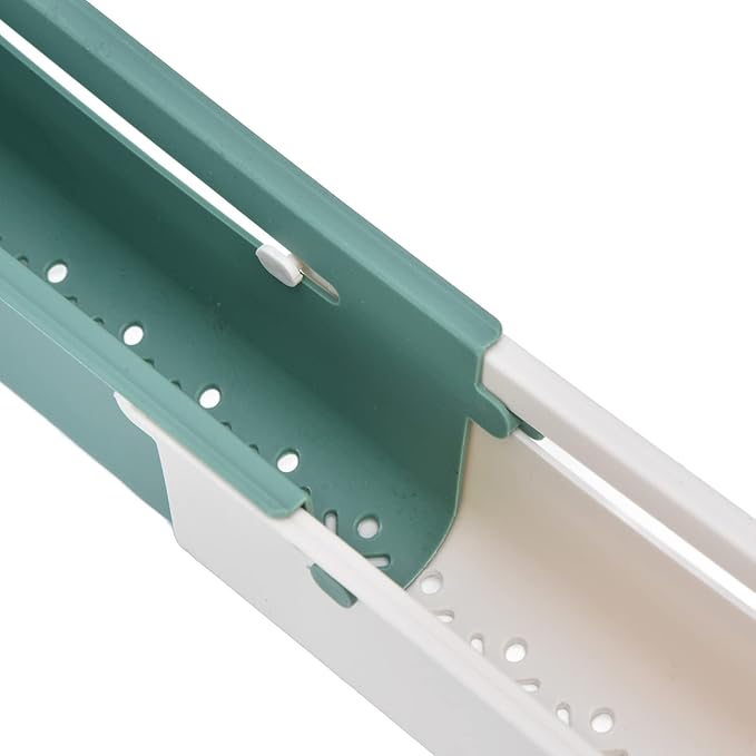 Telescopic Sink Rack, Humanized Design Telescopic Sink Storage Rack Pulling for Home for Kitchen (Green)
