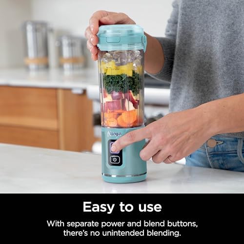 Ninja Blast Portable Blender, Cordless,18oz Vessel, Aqua, BC151AQ - Image 6