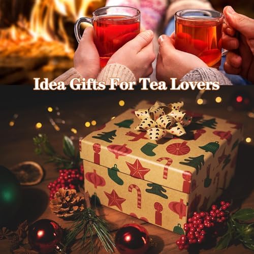 Magnetic Tea Bag Organizer, 6-Piece Metal Tea Organizers and Storage for Refrigerator, Counter, Idea Tea Gift for Tea Lovers (Black)