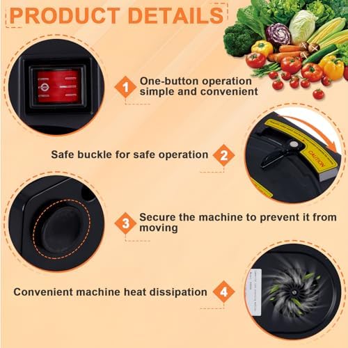 Electric Vegetable Chopper Dicer with 3 Blades, 3 IN 1, 110V - Image 6