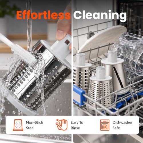 Rotary Cheese Grater Hand Crank, Cheese Shredder with Upgraded Suction Base