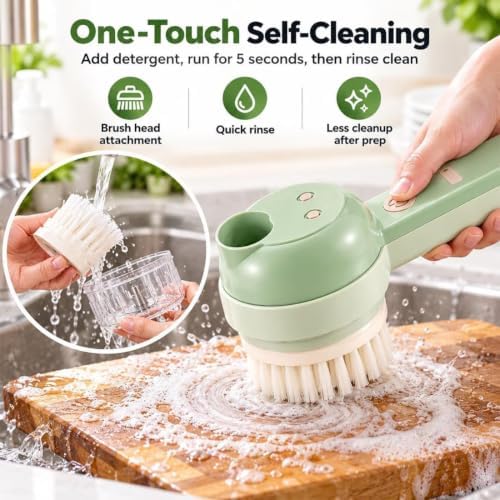 4 In 1 Handheld Electric Vegetable Cutter, Wireless Vegetable Cutter,2PCS-B - Image 7