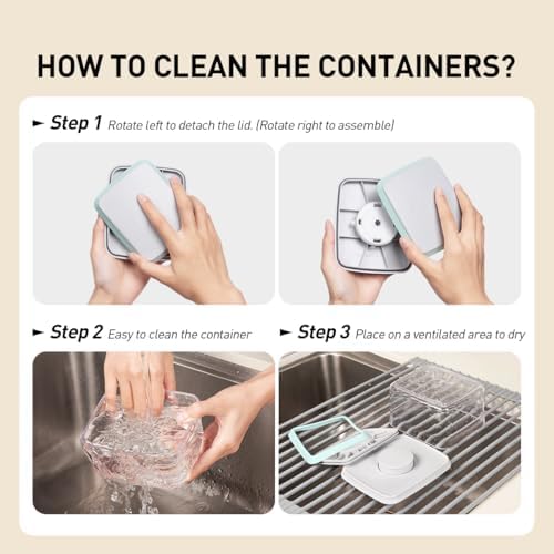 Pop Food Storage Containers Set, 6Pcs Airtight Containers with Lids for Kitchen Pantry Organizers and Storage,One Button Opening BPA-Free Food Containers for Cereal Flour Sugar(0.6, 1.3, 1.9Qt)*2