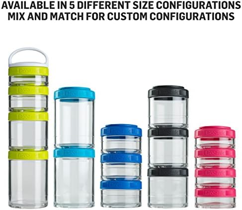 BlenderBottle GoStak Food Storage Containers for Protein Powder, Healthy Snacks, and Portion Control, 150cc 2-Pak, White (Pack of 2) - Image 7