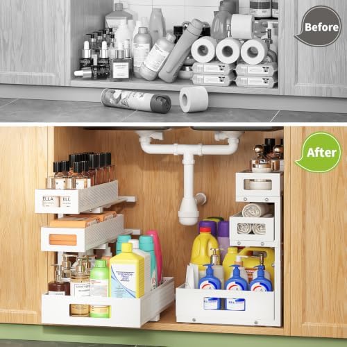 Under Sink Organizer,3-Tier Heavy Duty Pull out Cabinet Organizer Shelf
