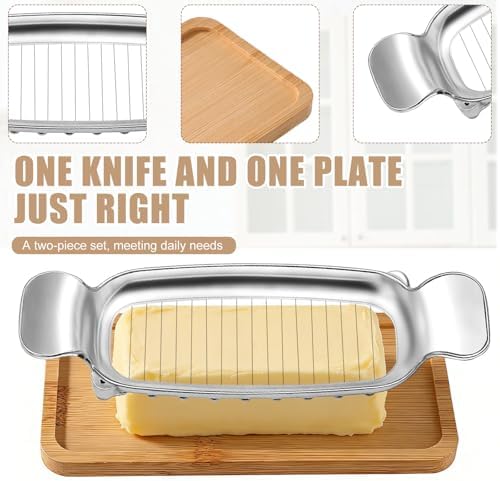Stainless Steel Cheese Cutter and Butter Slicer with Tray - Image 7