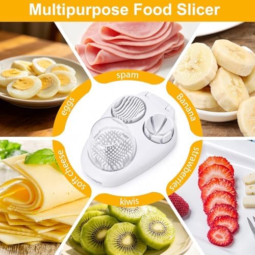 3-in-1 Egg Slicer for Hard Boiled Eggs& Egg Cutter, 304 Stainless Steel Cutting Wire, Heavy Duty Chopper & Dicer with Removable Catch Container –Multipurpose tool, Slices, Wedges, and Dices - Image 7