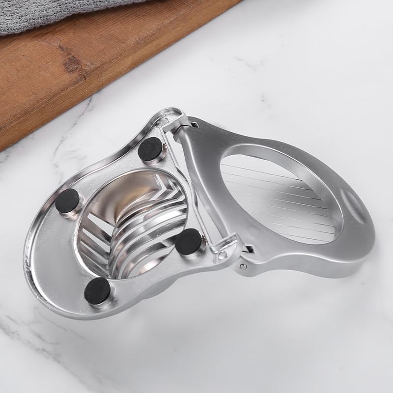 Professional Stainless Steel Egg Slicer - Heavy Duty Egg Cutter with Reinforced 304 Wires, 100% Dishwasher Safe, Rust-Proof Slicer for Boiled Eggs, Strawberries, and Mushrooms - Image 7