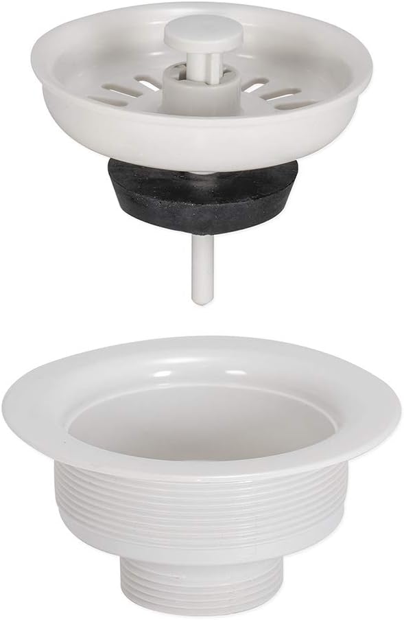 EZ-FLO 30006 Sink Strainer - Economy - Abs Body White