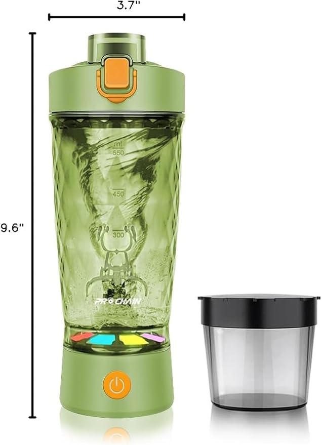 PROCHAIN Electric Protein Shaker Bottle, Protein Shakes Mixer, Portable Pre Workout Self Mixing Cup, Made with BPA-Free Tritan, 22oz