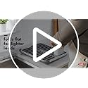 OXO Good Grips Aluminum Fold Flat Dish Drying Rack, 2-Tier, with Drainboard