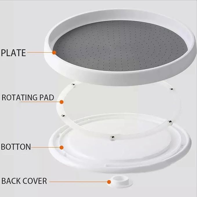 10 Inches Lazy Susan Turntable, Pantry Organizers and Storage Spice Rack Can Organizer for Kitchen Cabinet Fridge, Decorative Tray for Fruit, Corner Cabinet Pantry Bathroom Cosmetic Farmhouse