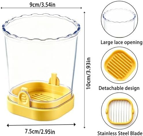 Hendiy 2-in-1 Fruit Slicer Cup, Stainless Steel - Image 5