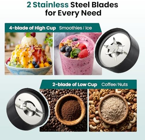 Smoothie Blender Grinder Combo, Countertop Blender Smoothies and Shakes - Image 6