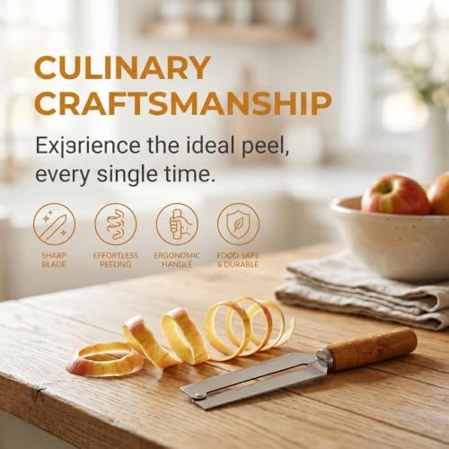 2Pcs Pineapple Peeler, Sugar Cane Peeling Knife, Thickened Stainless Steel Fruit Peeler with Wood Handle for Home Kitchen