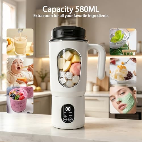 Portable Blender for Smoothies, 580ML USB-C Rechargeable Personal Blender - Image 6