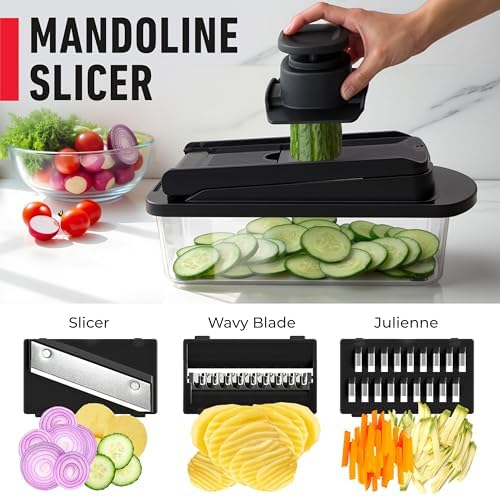 MUELLER HOME Pro-Series 10-in-1, 8 Vegetable Chopper & Mandoline Slicer - Image 6