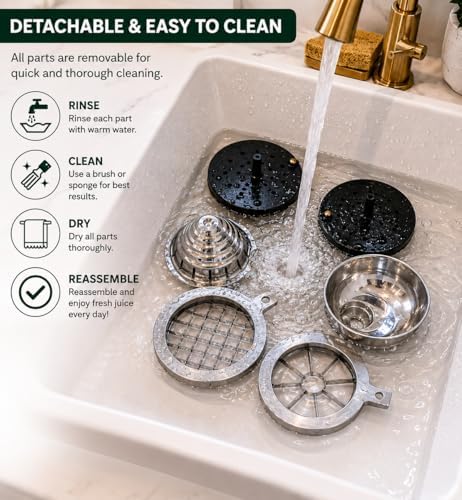 2-in-1 Heavy Duty Cast Iron Manual Juicer & Vegetable Chopper — Hand Press Citrus Squeezer & Food Dicer with Interchangeable Blades, No Electricity, Easy Clean, Fresh Juice & Meal Prep in Seconds