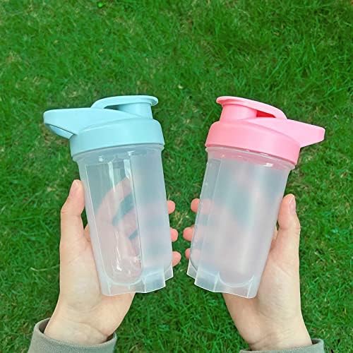 Shaker Bottle Protein Shakes Cup and 10-Ounce/300ML Shaker-Bottle with Whisk Balls, Protein Shaker- Bottles Set,Non-BPA plastic (Blue+Pink(2PCS)) - Image 6
