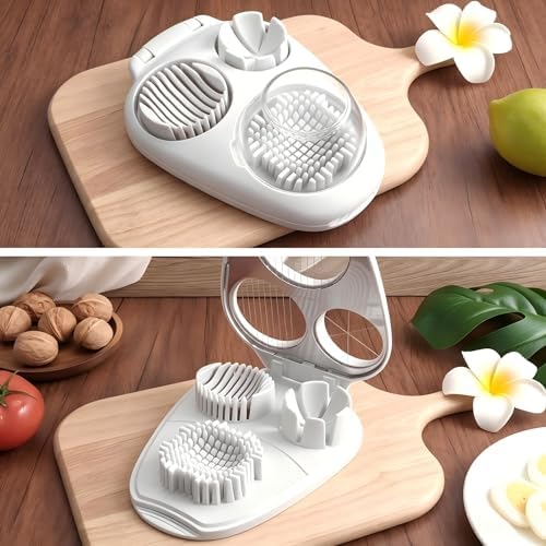 Egg slicer, suitable for whole boiled eggs - 3 slicing modes egg cutter - Image 7