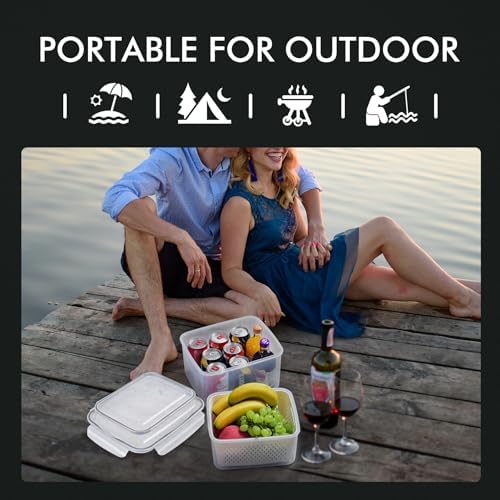 5-Pack Fruit Storage Container for Fridge, Food Storage Containers