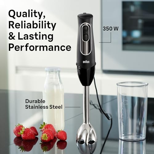 Braun MultiQuick 5 Hand Blender, w/Beaker and Whisk, 350W, Dual Speed - Image 6