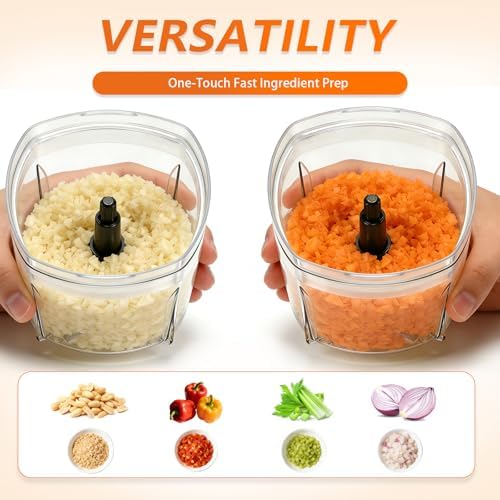 Brigii Electric Garlic Mincer & Onion Chopper, 3-Cup Mini Food Processor - Image 6