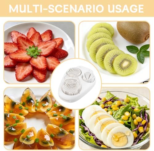 3-in-1 Egg Slicer for Hard Boiled Eggs, Heavy Duty SS Egg Cutter - Image 7