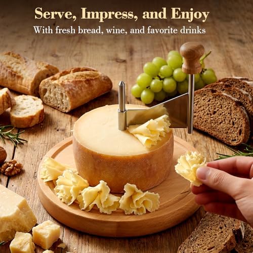 Cheese Curler Wheel with Wooden Base Stainless Steel Blade - Image 7