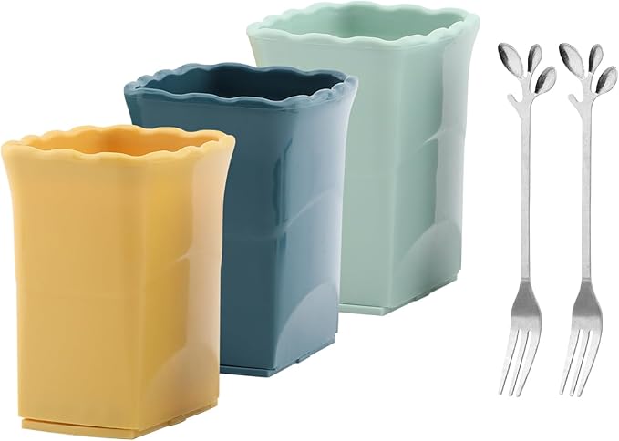 3Pcs Strawberry Slicer Cup with 2 Forks, Fruit Slicer Cup for Strawberry Egg Banana Mushroom Cucumber Kiwi and Veggie Salad Speed Cutter (SIZE:5pcs)