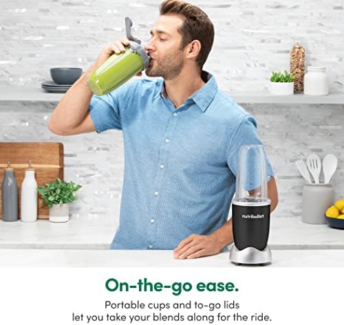 nutribullet® Pro 900W Personal Blender, 13-Piece Set, 32oz and 24oz Cups, Extractor Blade, Smoothies, Food Prep, Blends Ice and Frozen Fruit, Onyx Black, NB9-1301AK - Image 6