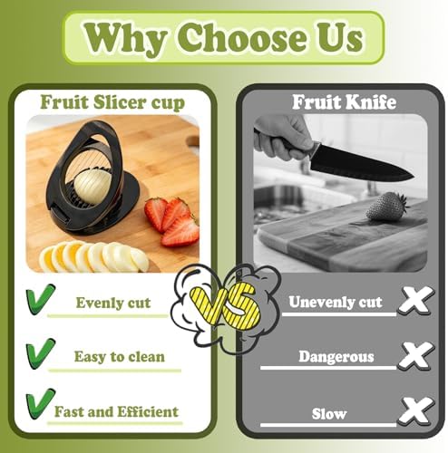 FANTEXY Egg Slicer for Hard Boiled Eggs And Soft Fruit, Black - Image 6
