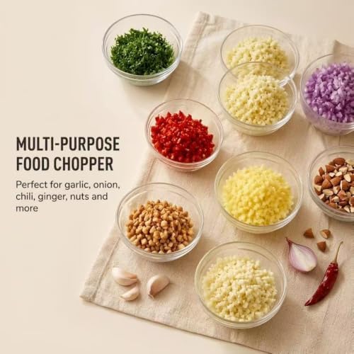 Electric Garlic Chopper, 2026 New Mini Portable Veggie Chopper, Electric Food Chopper Tool, USB Rechargeable, Wireless Veggie Grinder, for Mashing Onion, Garlic, Chili, Ginger (Blue) - Image 6