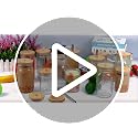 4 Pack Reusable Tea Cups, Glass Jars 24oz Wide Mouth Smoothie Cups with Bamboo Lids and Silver Straws, Drinking Glass Bubble Tea Cups for Iced Coffee Travel Bottle