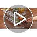 6 Pack Stackable Storage Drawers,Clear Fridge Organizer Rack
