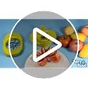 Apple/Tomato/Mango Cutters - Set of 3 - Sturdy Base keeps Fruit/Vegetable in Place - Also keeps Cutters Organized - Razor Sharp Stainless Steel Saw Blades - Quick - Easy