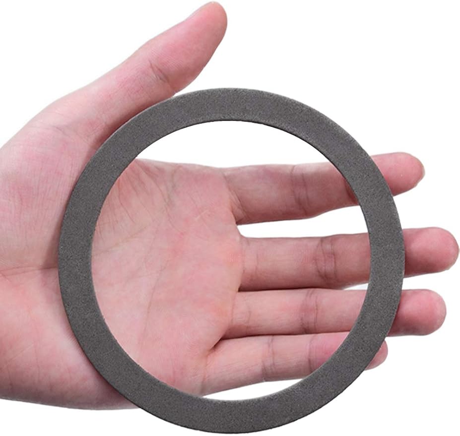 KONE Strainer Gasket Seal Ring, 2 Pack Foam Gray Washer Fits for 3-1/2 Inch Kitchen Sink Drain No Need Plumber Putty