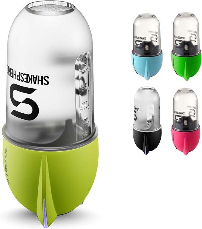 SHAKESPHERE Portable Blender for Shakes and Smoothies – 19oz Electric Personal Blender with Clear Tritan Cup, USB-C Rechargeable, Compact and Powerful for Travel, Gym, and Workout – Fluorescent Yellow