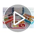Small Snack Box Containers for Kids Toddlers, Set of 2 (Navy+Blue)
